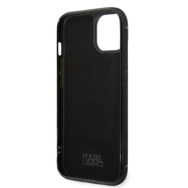 Pouzdro pro Apple iPhone 14 Plus, Karl Lagerfeld, Cardslots Signature Logo, Černá