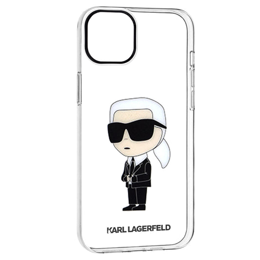 Pouzdro pro Apple iPhone 14 Plus, Karl Lagerfeld, Ikonik Karl, Průhledné