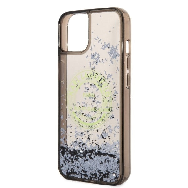 Pouzdro pro Apple iPhone 14 Plus, Karl Lagerfeld, Liquid Glitter RSG, Černá