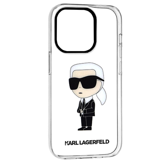 Pouzdro pro Apple iPhone 14 Pro, Karl Lagerfeld, IML Ikonik NFT, Průhledné