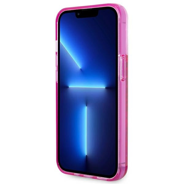 Pouzdro pro Apple iPhone 14 Pro Max, Karl Lagerfeld, Liquid Glitter KL Logo, Růžové