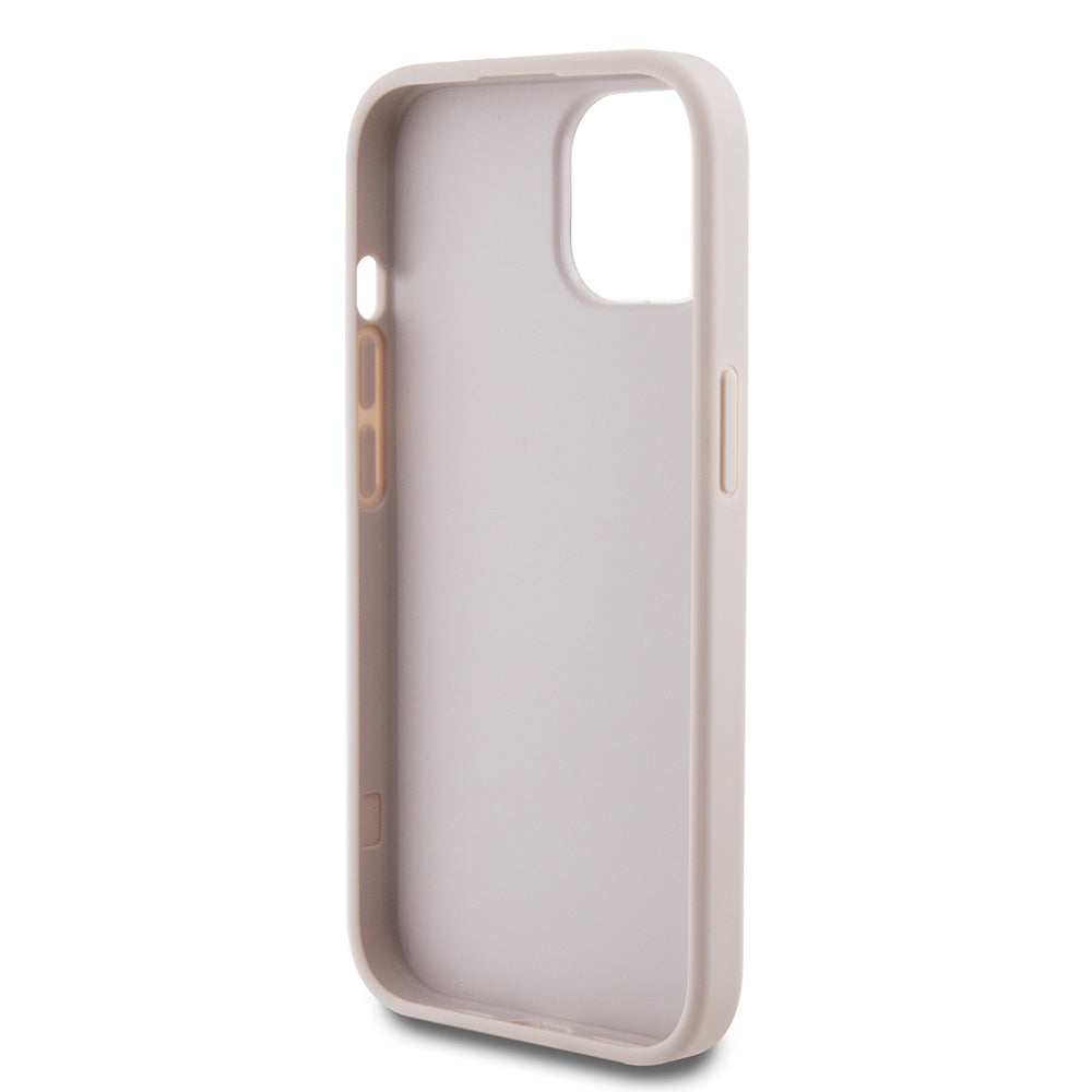 Pouzdro pro Apple iPhone 15, Guess, 4G Metal Gold Logo, Růžové