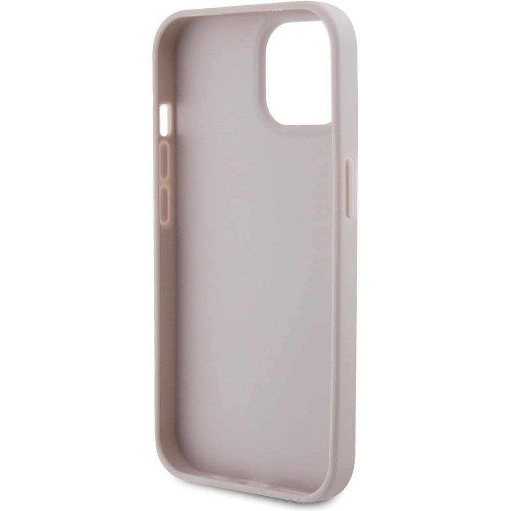 Case for Apple iPhone 15, Guess, 4G Triangle Strass, Pink