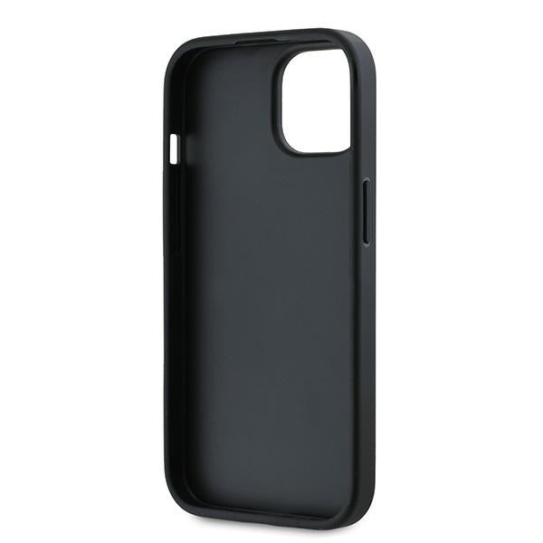 Pouzdro pro Apple iPhone 15, Karl Lagerfeld, Diagonal Quilted Script, Černá