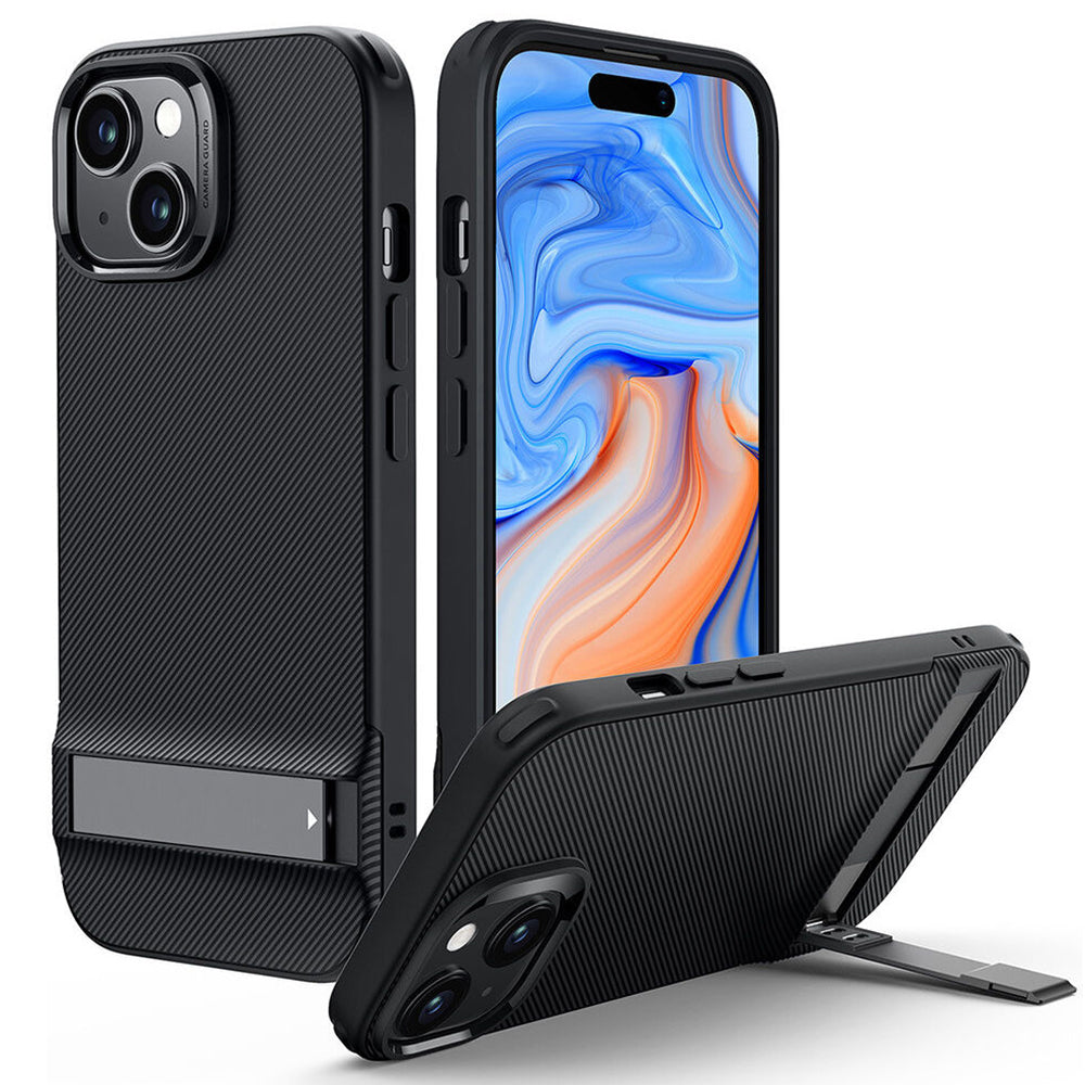 Pouzdro pro Apple iPhone 15 Plus, ESR, Air Shield Boost Kickstand, Černá