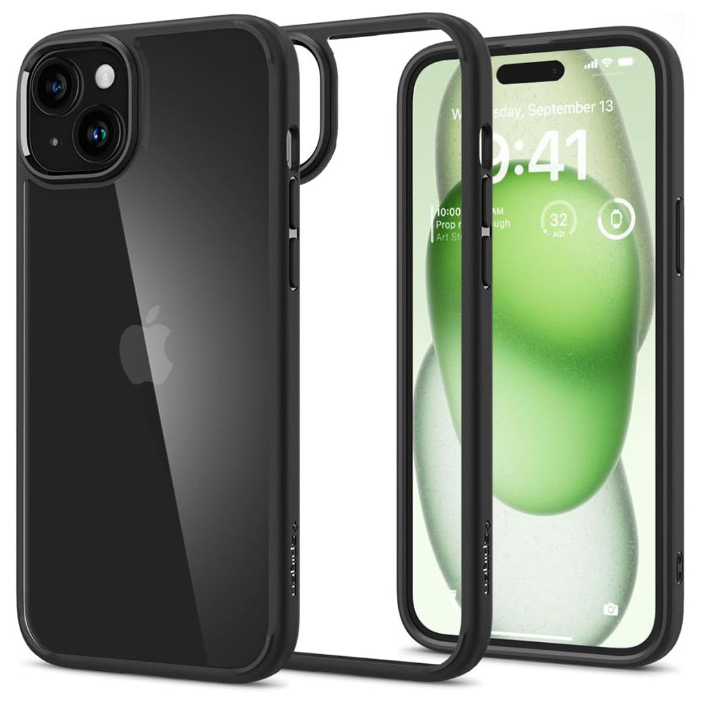 Pouzdro pro Apple iPhone 15 Plus, Spigen, Ultra Hybrid, Matně černé