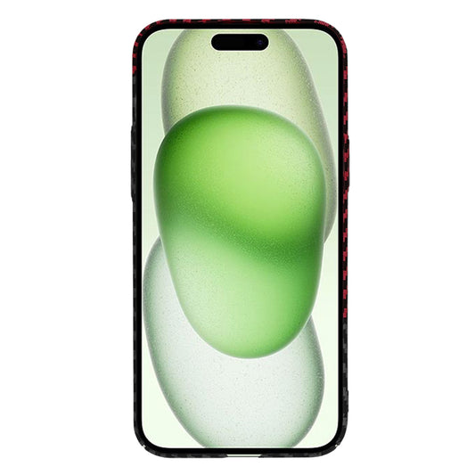 Pouzdro pro Apple iPhone 15 Plus, Techsuit, Carbonite FiberShell, Černo-červené