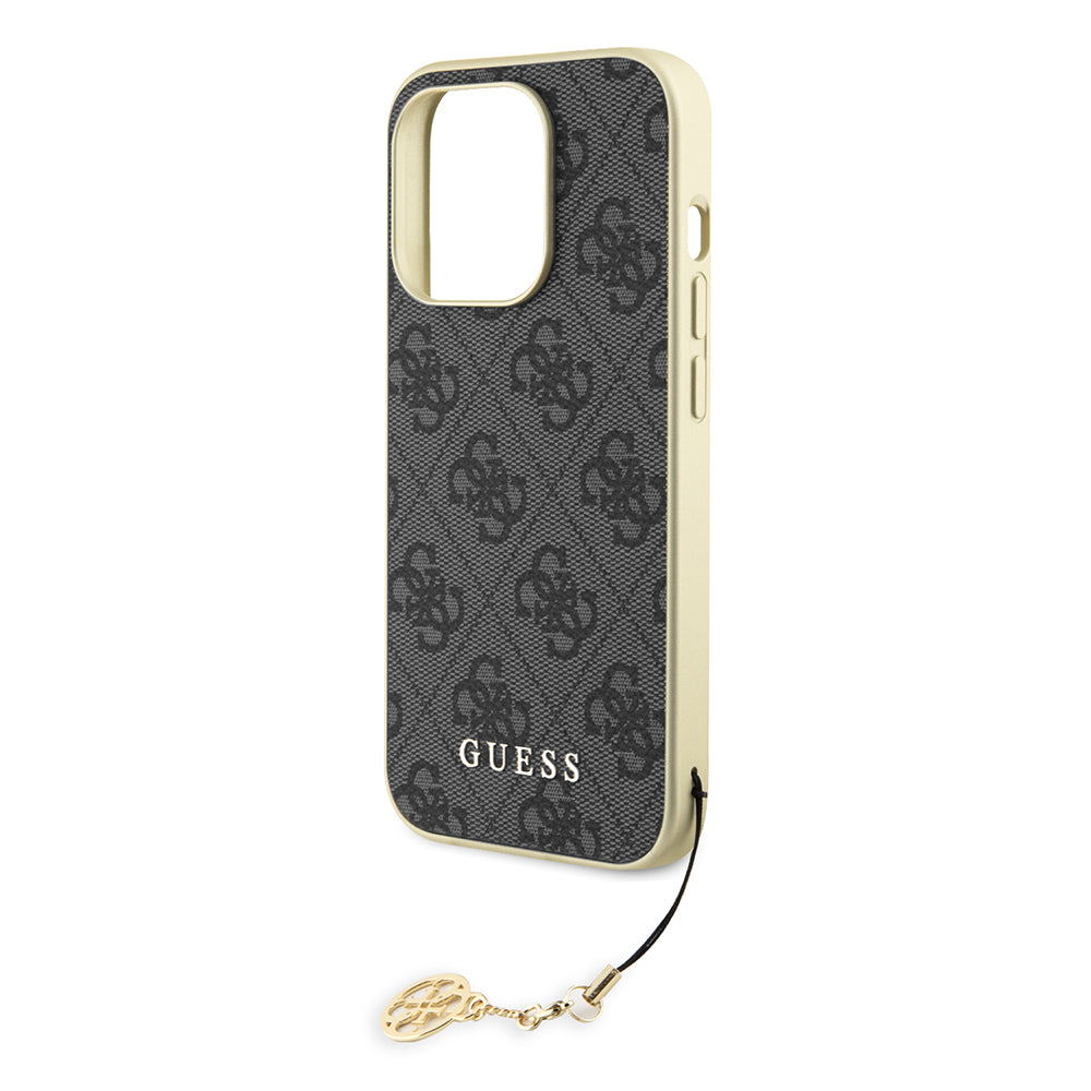 Pouzdro pro Apple iPhone 15 Pro, Guess, 4G Charm, Šedé