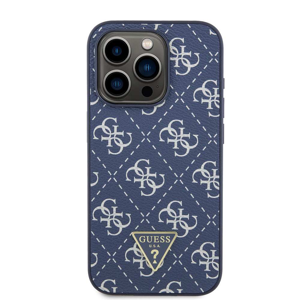 Case for Apple iPhone 15 Pro, Guess, 4G Triangle Logo, Blue