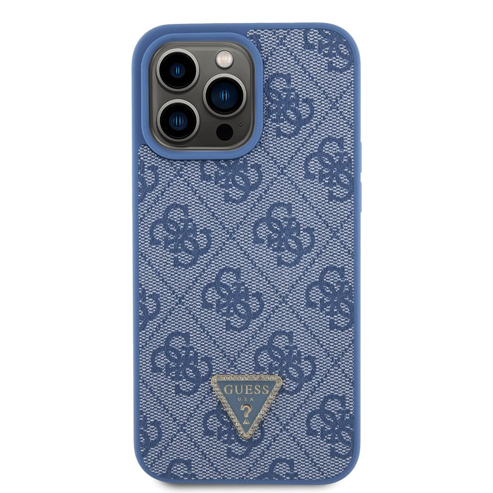 Pouzdro pro Apple iPhone 15 Pro, Guess, Crossbody 4G Metal Logo, Modrá