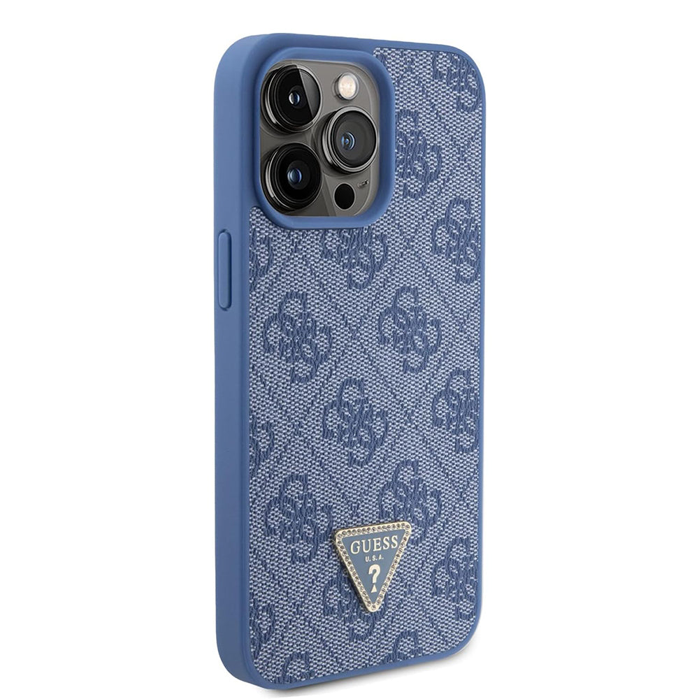 Pouzdro pro Apple iPhone 15 Pro, Guess, Crossbody 4G Metal Logo, Modrá