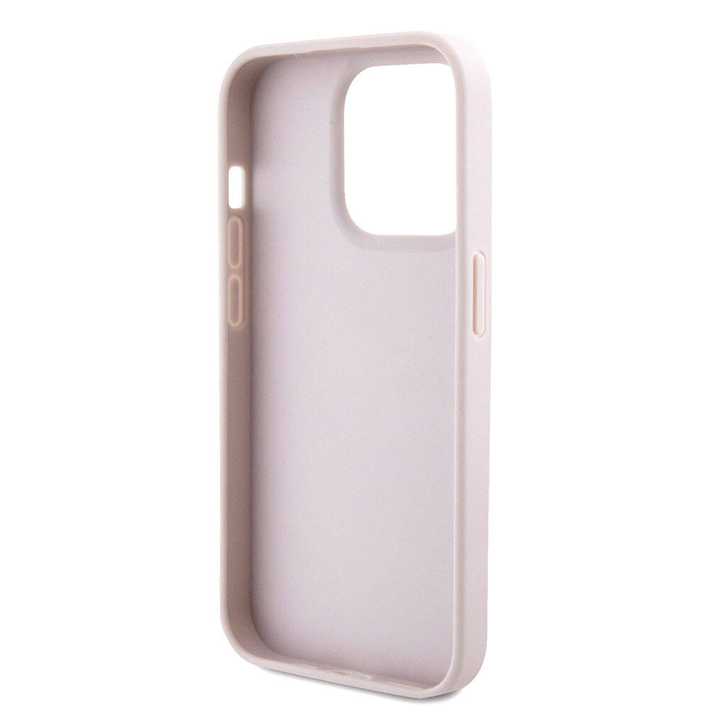 Pouzdro pro Apple iPhone 15 Pro, Guess, Crossbody 4G Metal Logo, Růžové