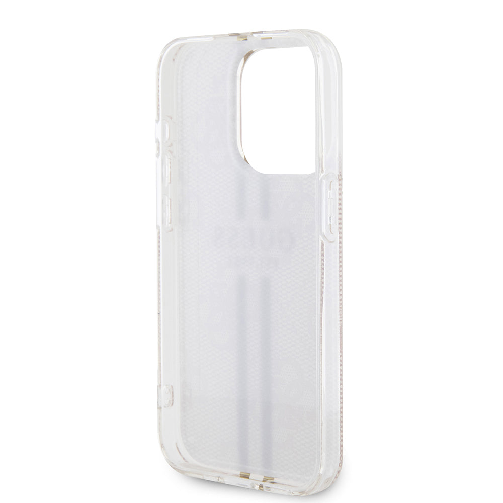 Pouzdro pro Apple iPhone 15 Pro, Guess, IML 4G Gold Stripe, Růžové