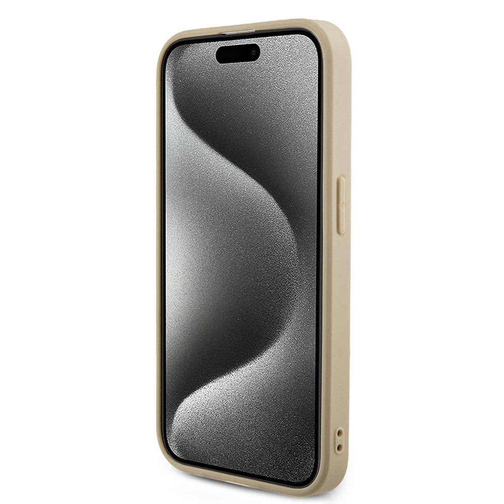 Pouzdro pro Apple iPhone 15 Pro, Guess, Saffiano Iridescent Script, Zlaté