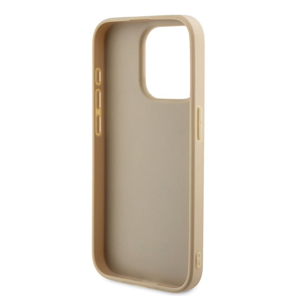 Pouzdro pro Apple iPhone 15 Pro, Guess, Saffiano Iridescent Script, Zlaté