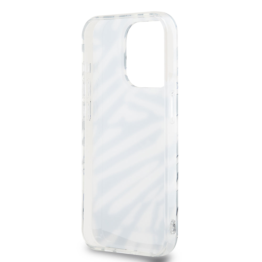Pouzdro pro Apple iPhone 15 Pro, Karl Lagerfeld, IML Luxury Zebra Pattern with Strap, Černá