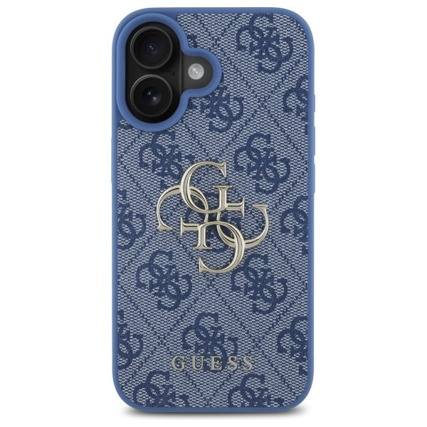 Pouzdro pro Apple iPhone 16, Guess, 4G Big Logo, Modrá