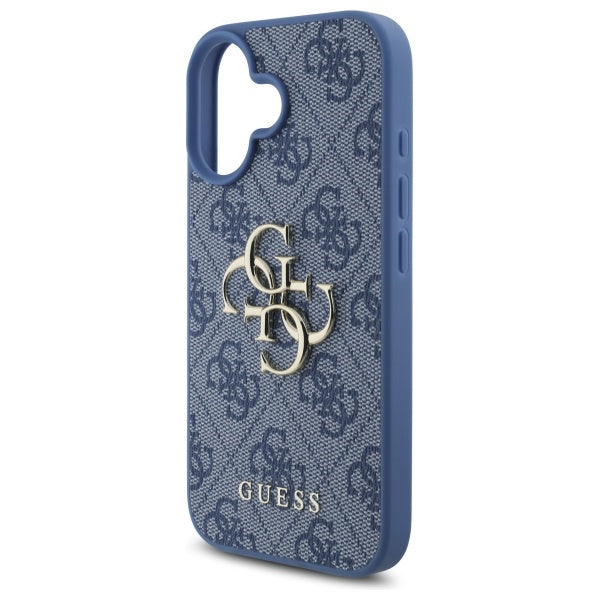 Pouzdro pro Apple iPhone 16, Guess, 4G Big Logo, Modrá