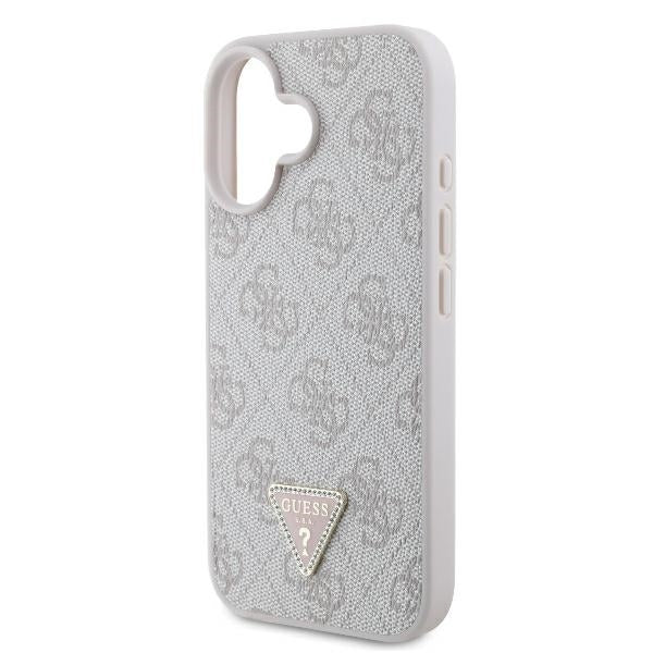 Pouzdro pro Apple iPhone 16, Guess, Crossbody 4G Triangle Strass, Modrá