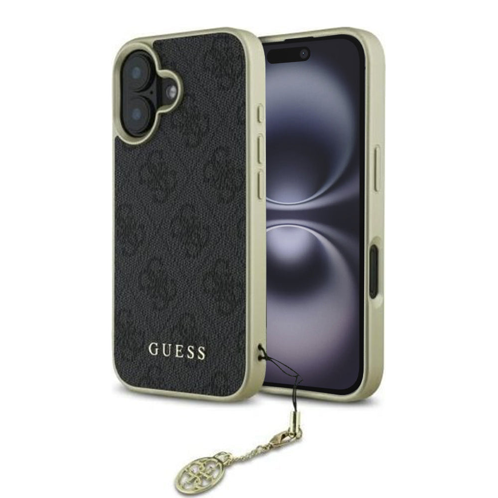 Pouzdro pro Apple iPhone 16 Plus, Guess, 4G Charm, Černá