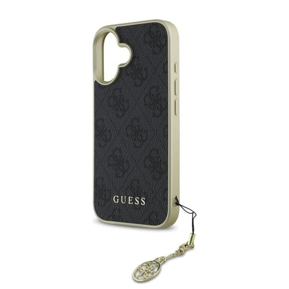 Pouzdro pro Apple iPhone 16 Plus, Guess, 4G Charm, Černá
