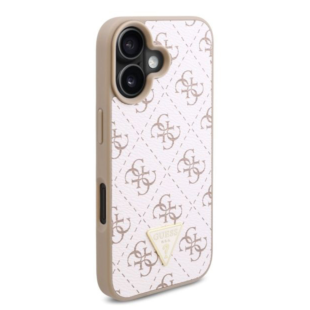 Pouzdro pro Apple iPhone 16 Plus, Guess, 4G Triangle Logo, Bílá