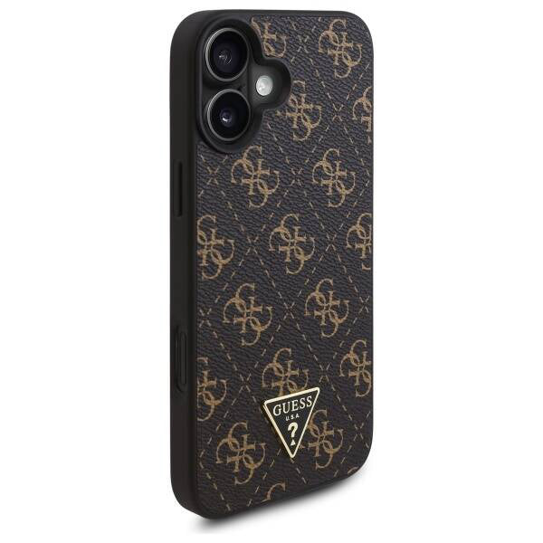 Pouzdro pro Apple iPhone 16 Plus, Guess, 4G Triangle Logo, Černá