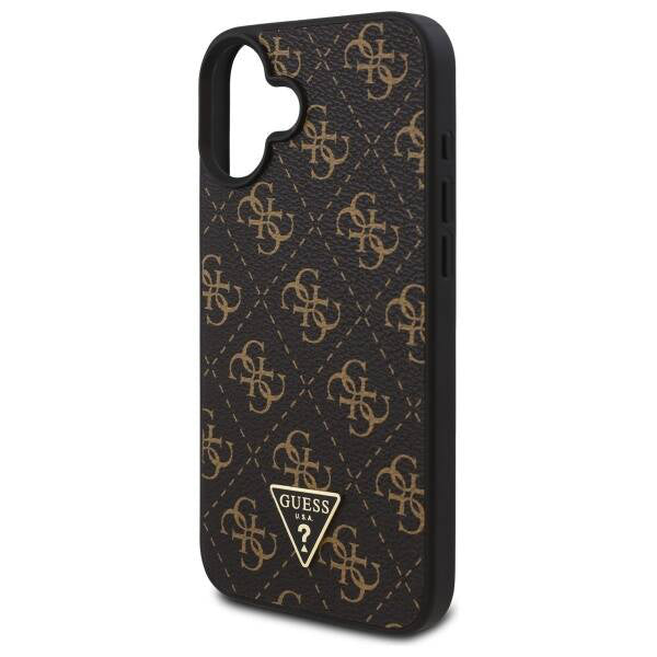 Pouzdro pro Apple iPhone 16 Plus, Guess, 4G Triangle Logo, Černá
