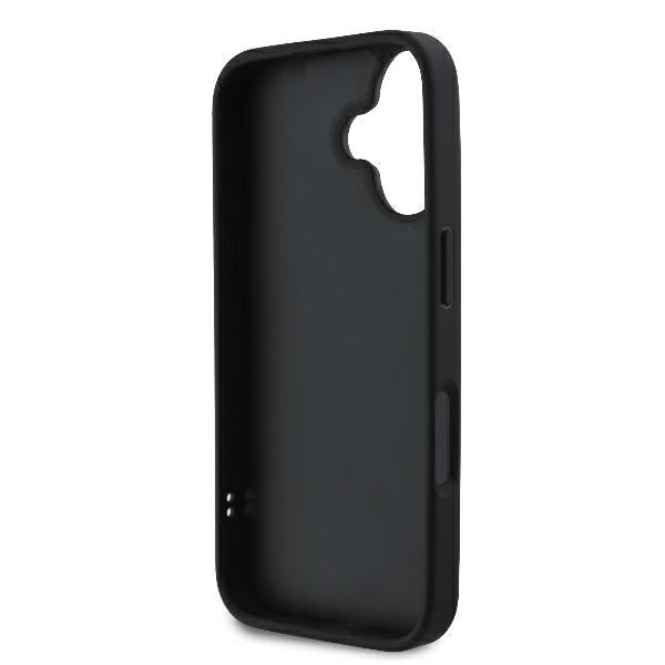 Pouzdro pro Apple iPhone 16 Plus, Karl Lagerfeld, Diagonal Quilted Script, Černá