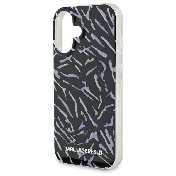 Pouzdro pro Apple iPhone 16 Plus, Karl Lagerfeld, Zebra with Cord Strap, Fialová