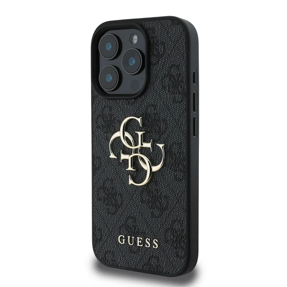Pouzdro pro Apple iPhone 16 Pro, Guess, 4G Big Logo, Černá
