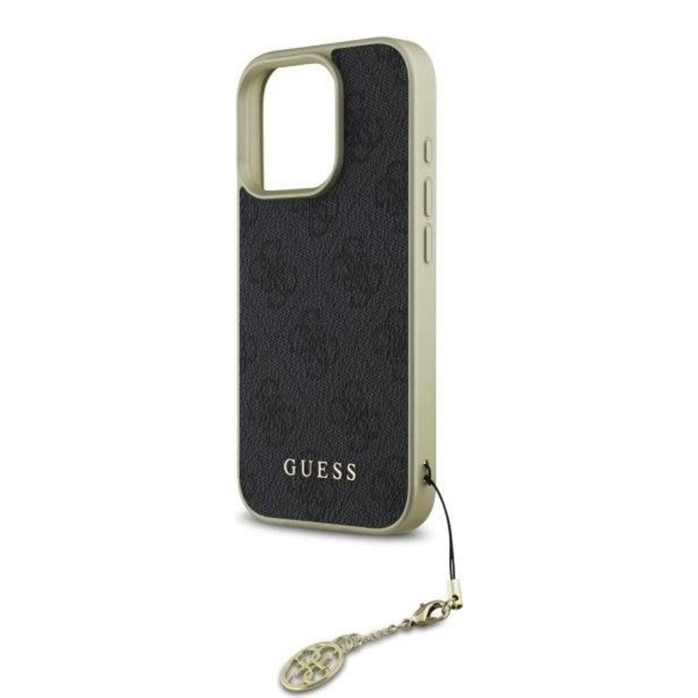 Pouzdro pro Apple iPhone 16 Pro, Guess, 4G Charm, Černá