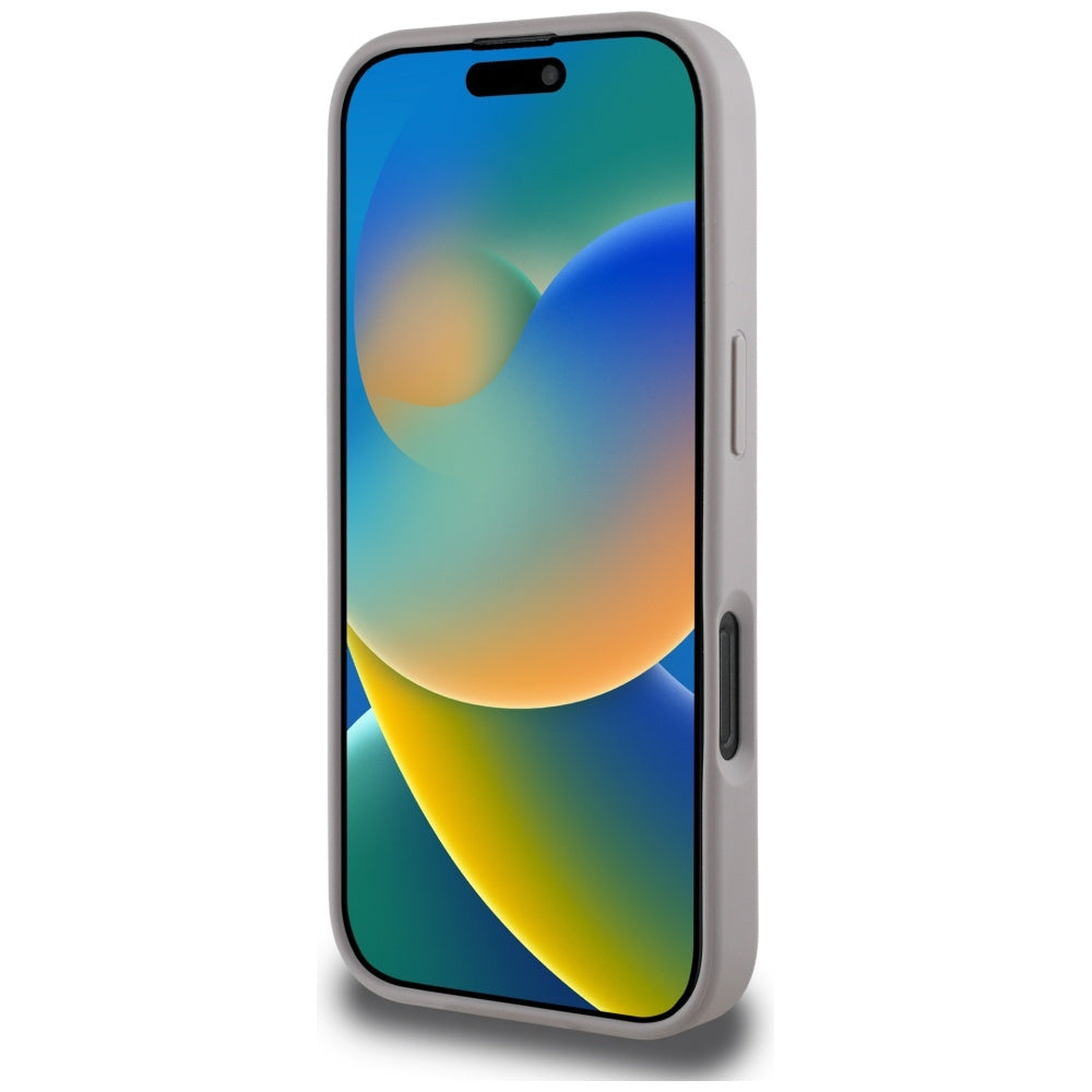 Pouzdro pro Apple iPhone 16 Pro, Guess, 4G Grained Roses Big Logo, Fialová