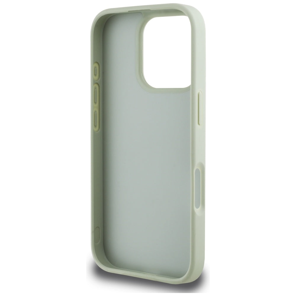 Pouzdro pro Apple iPhone 16 Pro, Guess, Grained Big 4G Logo Small Classic Logo, Zelená
