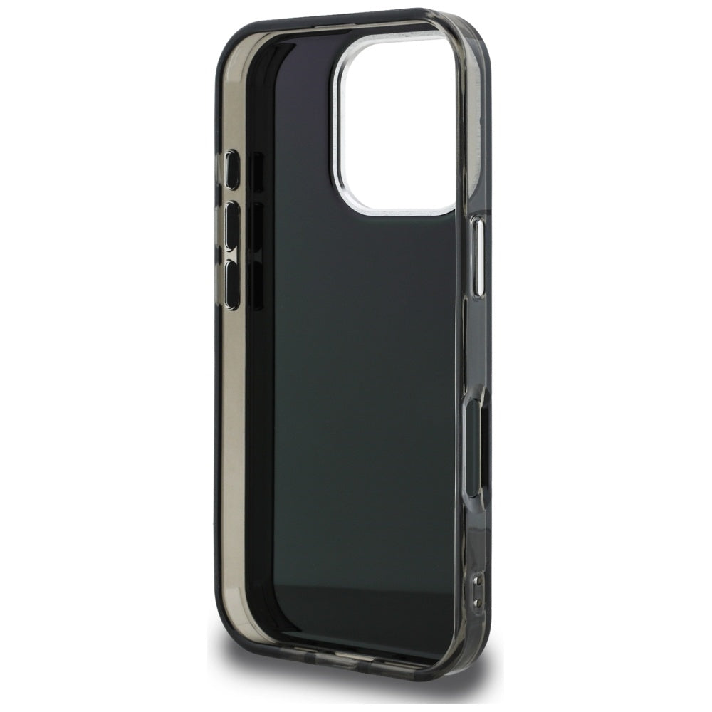 Pouzdro pro Apple iPhone 16 Pro, Karl Lagerfeld, IML Aquarelle Logo Choupette, Černá