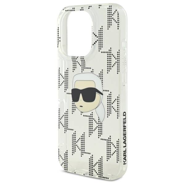 Pouzdro pro Apple iPhone 16 Pro, Karl Lagerfeld, IML Luxury Electroplated Karl's Head, Průhledné