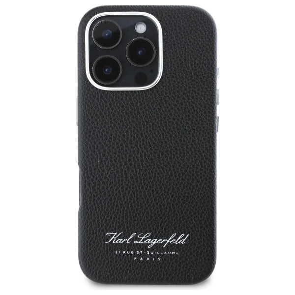 Pouzdro pro Apple iPhone 16 Pro, Karl Lagerfeld, RSG, Černá