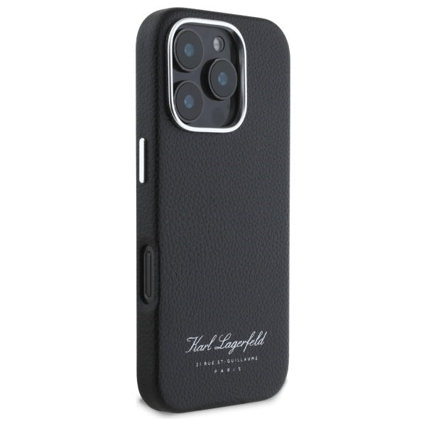 Pouzdro pro Apple iPhone 16 Pro, Karl Lagerfeld, RSG, Černá