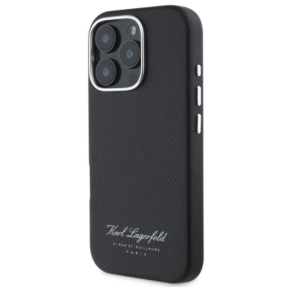 Pouzdro pro Apple iPhone 16 Pro, Karl Lagerfeld, RSG, Černá