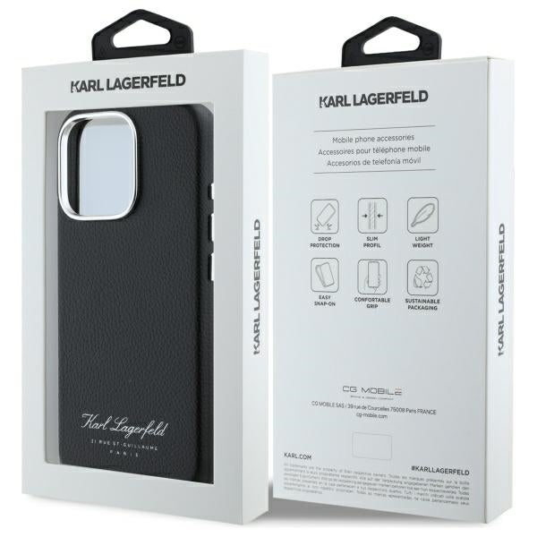 Pouzdro pro Apple iPhone 16 Pro, Karl Lagerfeld, RSG, Černá
