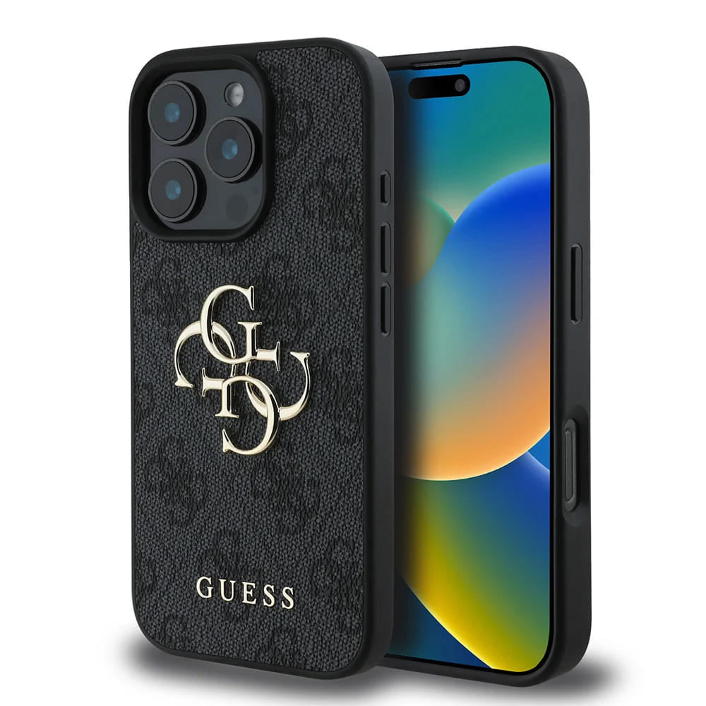 Pouzdro pro Apple iPhone 16 Pro Max, Guess, 4G Big Logo, Černá