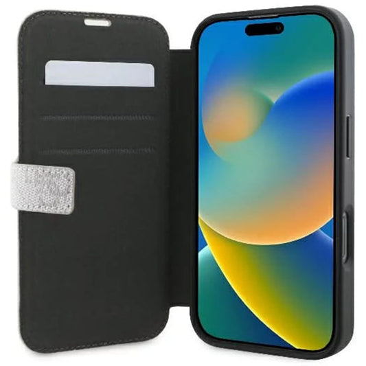 Pouzdro pro Apple iPhone 16 Pro Max, Guess, 4G Book, Růžové