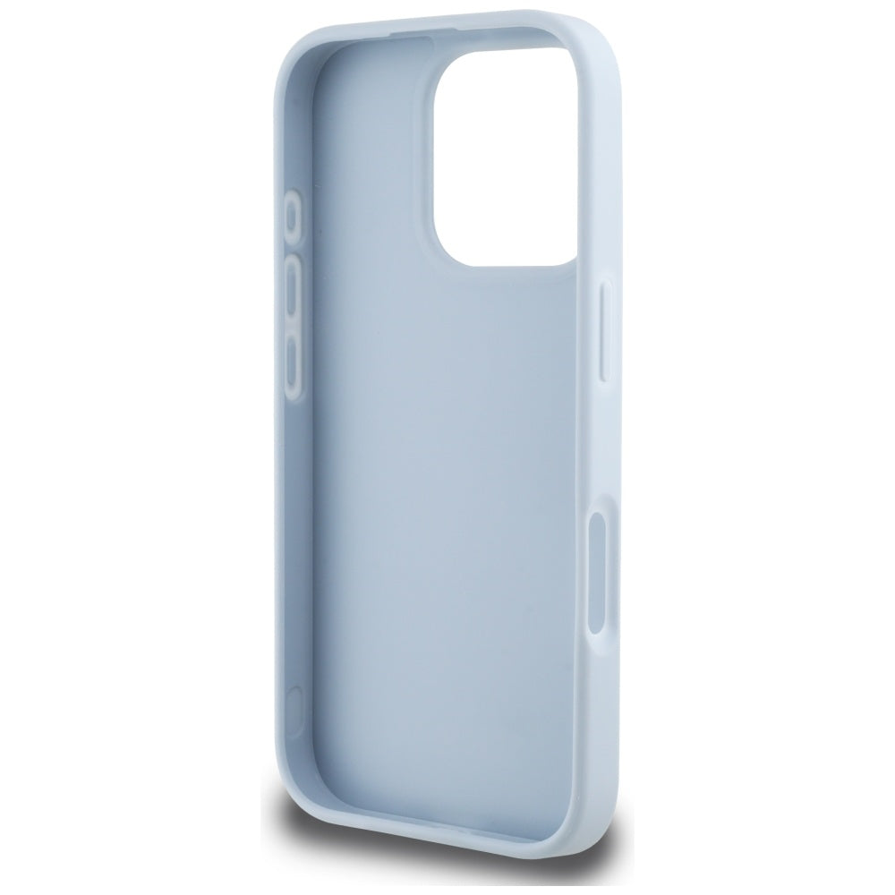 Pouzdro pro Apple iPhone 16 Pro Max, Guess, Grained Big 4G Logo Small Classic Logo, Modrá