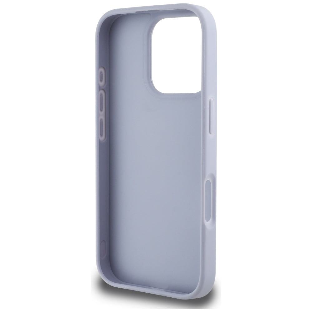 Pouzdro pro Apple iPhone 16 Pro Max, Guess, Hot Stamp 4G Pattern Triangle Logo, Světle fialová