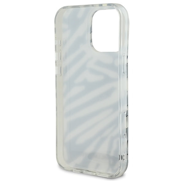 Pouzdro pro Apple iPhone 16 Pro Max, Karl Lagerfeld, IML Luxury Zebra Pattern with Strap, Černá
