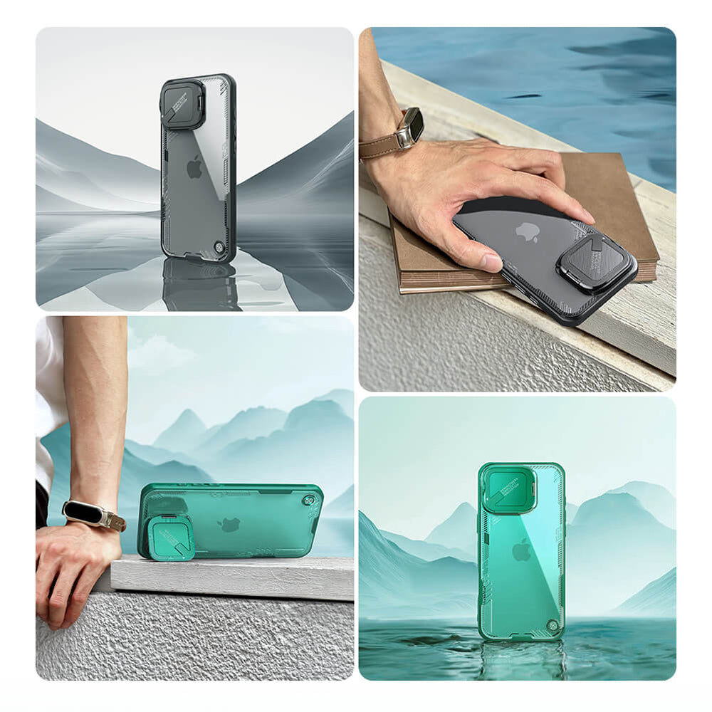 Pouzdro pro Apple iPhone 16 Pro Max, Nillkin, Iceblade Prop (bez výřezu na kameru), zelené