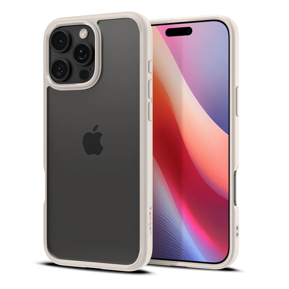 Pouzdro pro Apple iPhone 16 Pro Max, Spigen, Ultra Hybrid, Béžová ACS08385