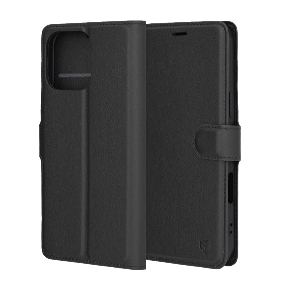 Pouzdro pro Apple iPhone 16 Pro Max, Techsuit, Leather Folio, Černá