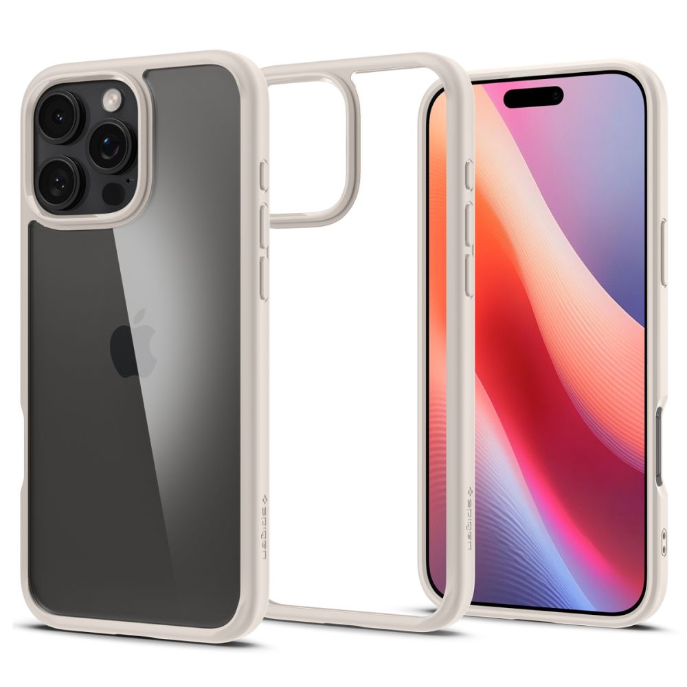 Pouzdro pro Apple iPhone 16 Pro, Spigen, Ultra Hybrid, Beige ACS08127
