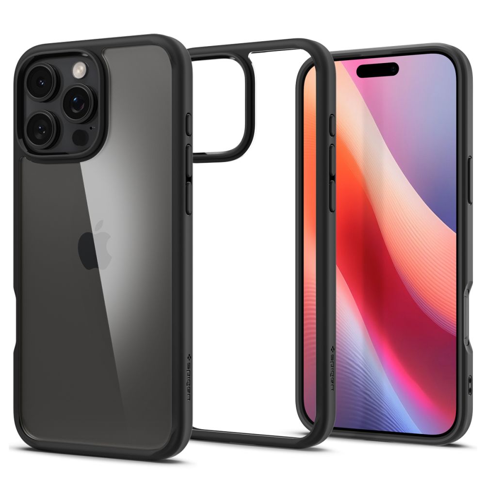 Pouzdro pro Apple iPhone 16 Pro, Spigen, Ultra Hybrid, Matně černé